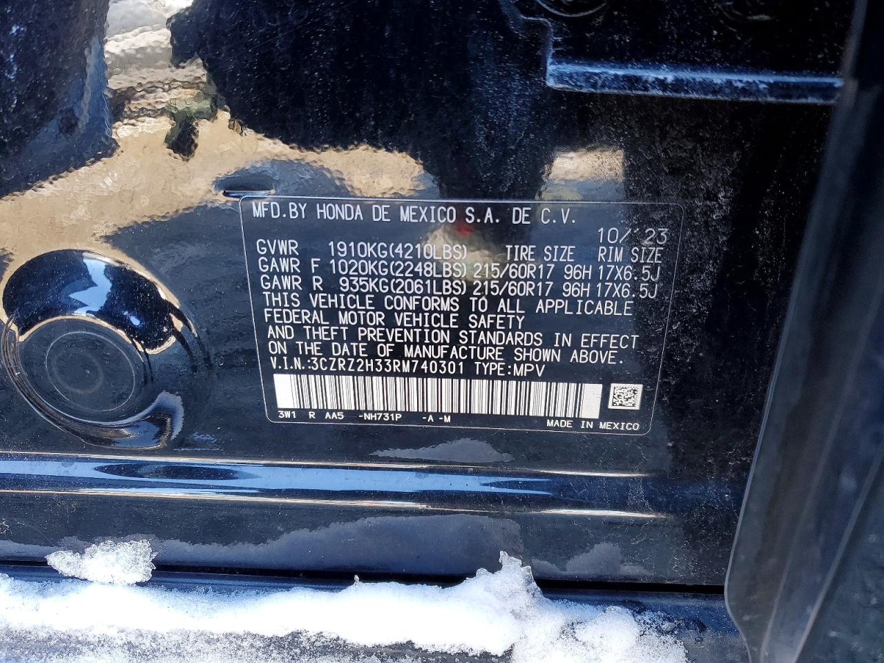 2024 HONDA HR-V LX photo 13