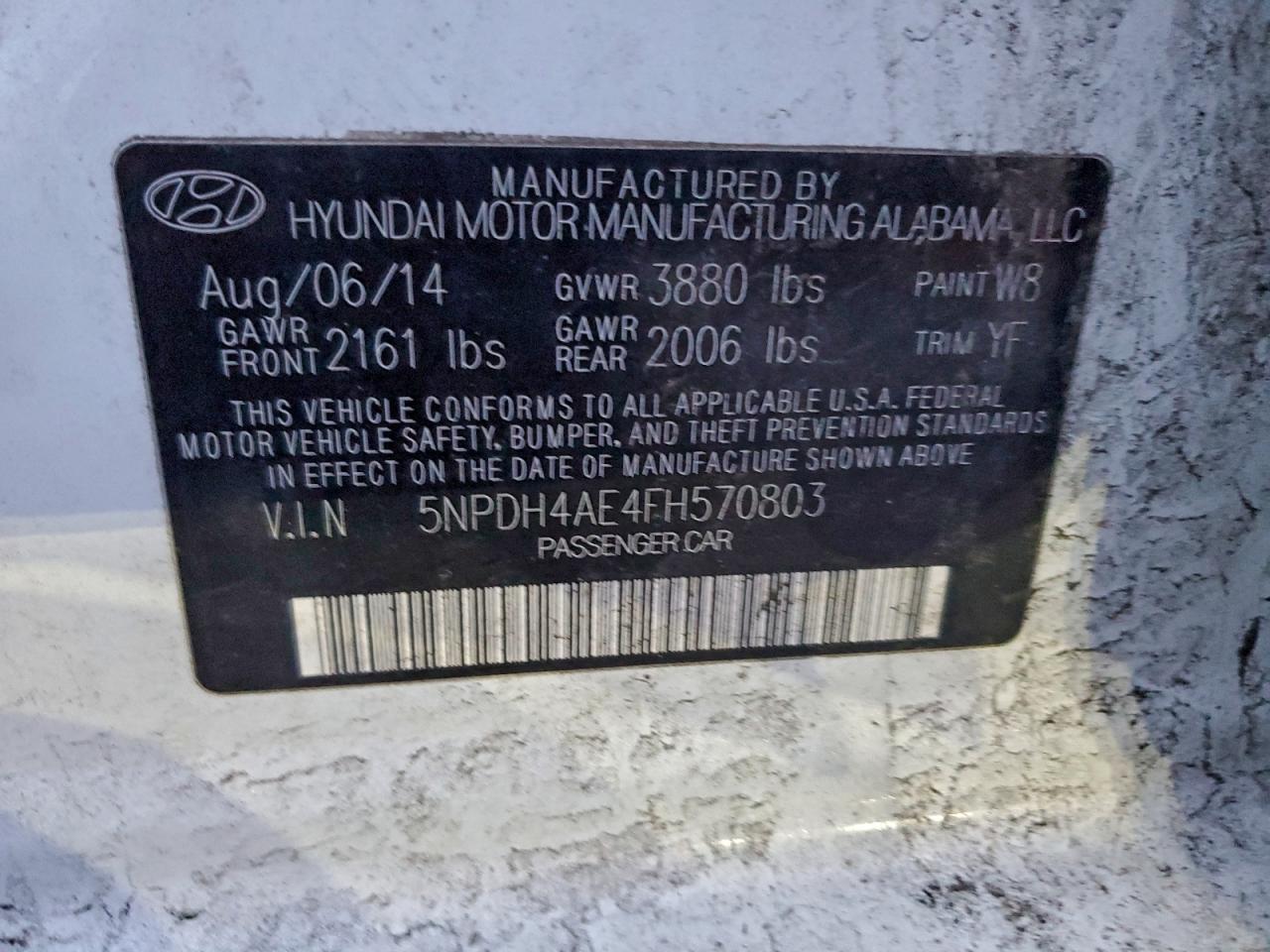 2015 HYUNDAI ELANTRA SE photo 12