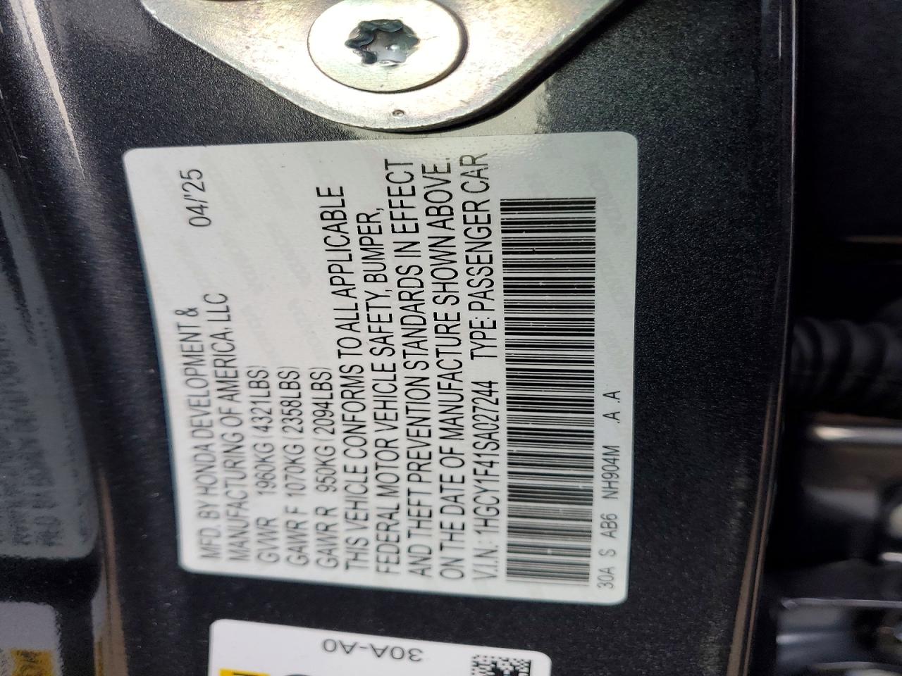 2025 HONDA ACCORD SE photo 12