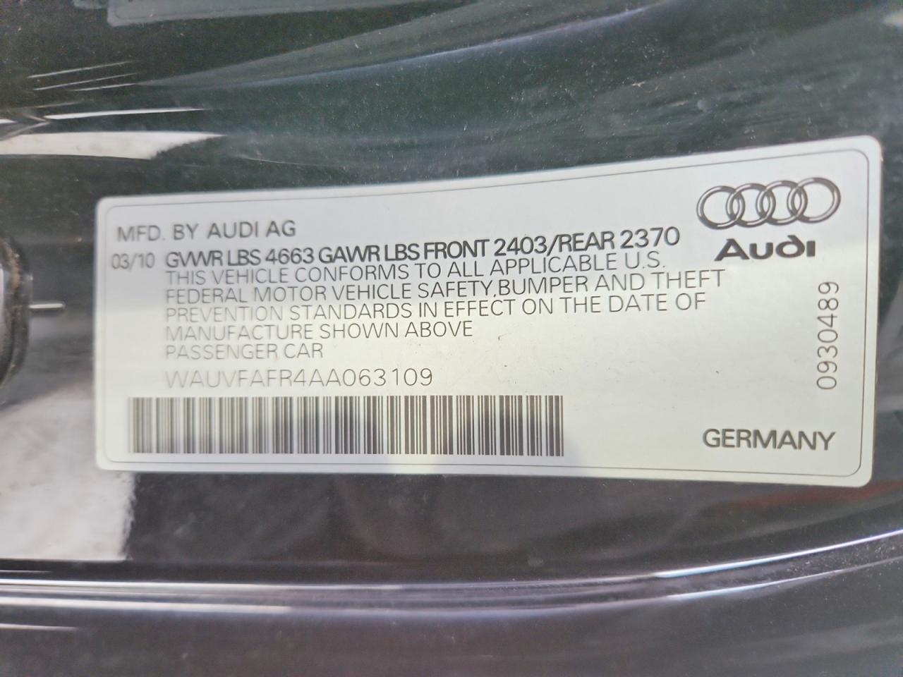 2010 AUDI A5 PRESTIGE photo 12