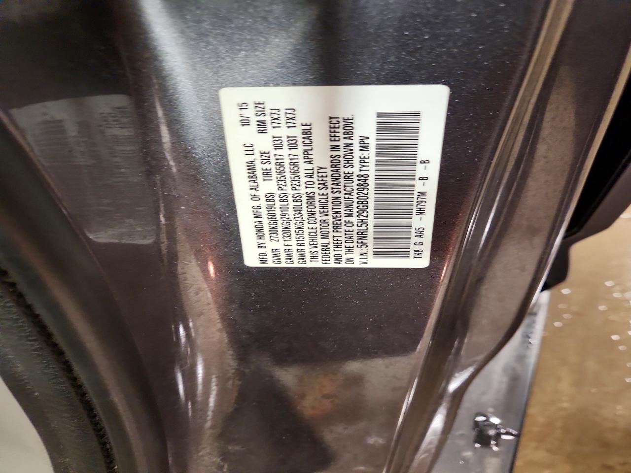 2016 HONDA ODYSSEY LX photo 13