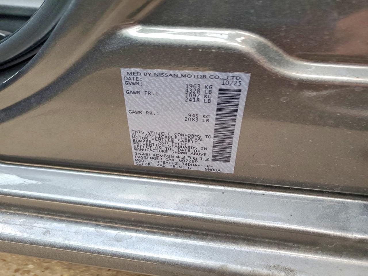 2025 NISSAN ALTIMA 2.5 SV photo 12