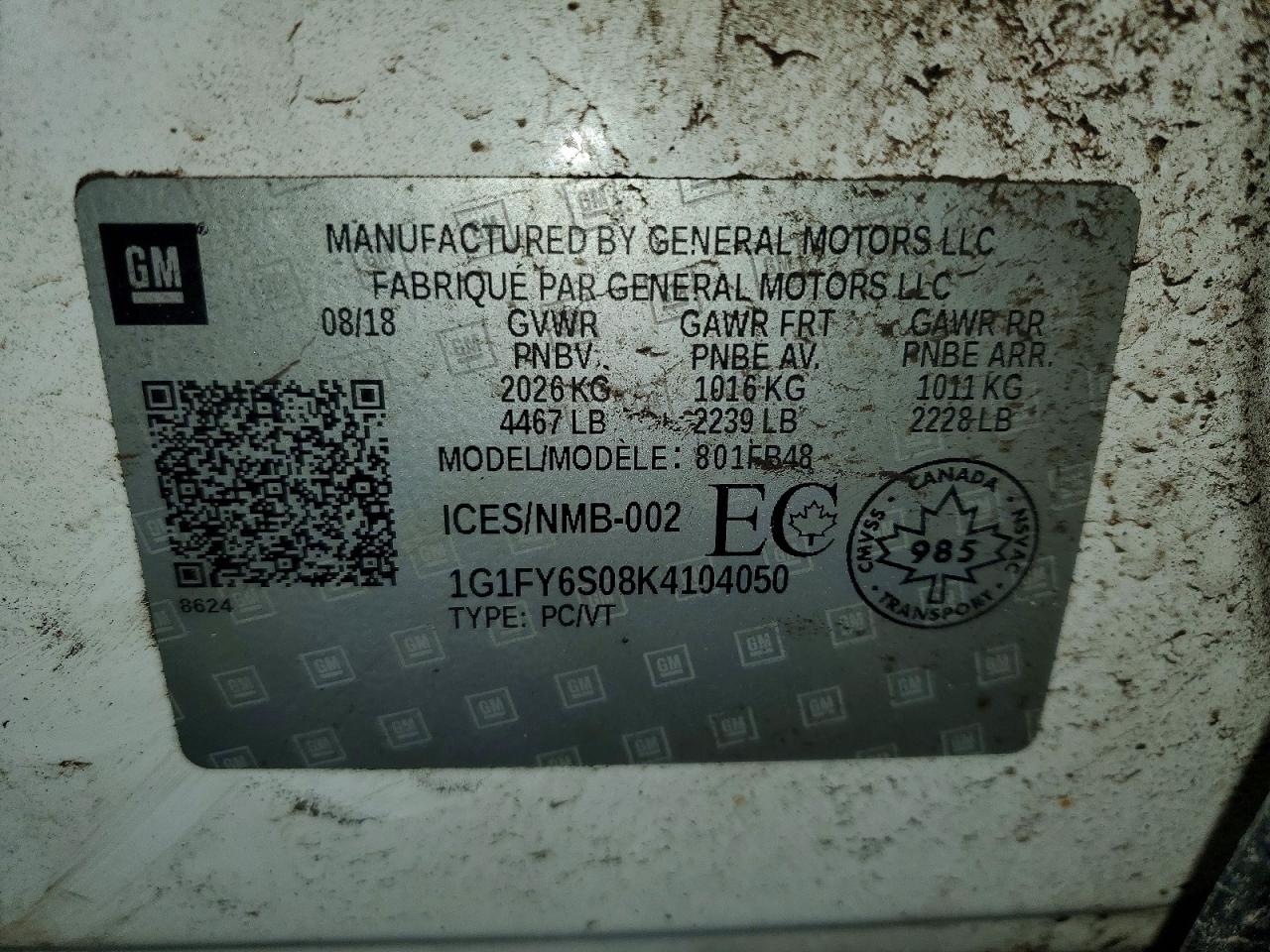 2019 CHEVROLET BOLT EV LT photo 12