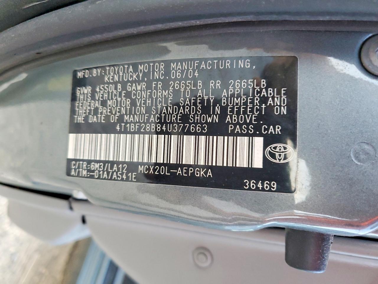 2004 TOYOTA AVALON XLS photo 12