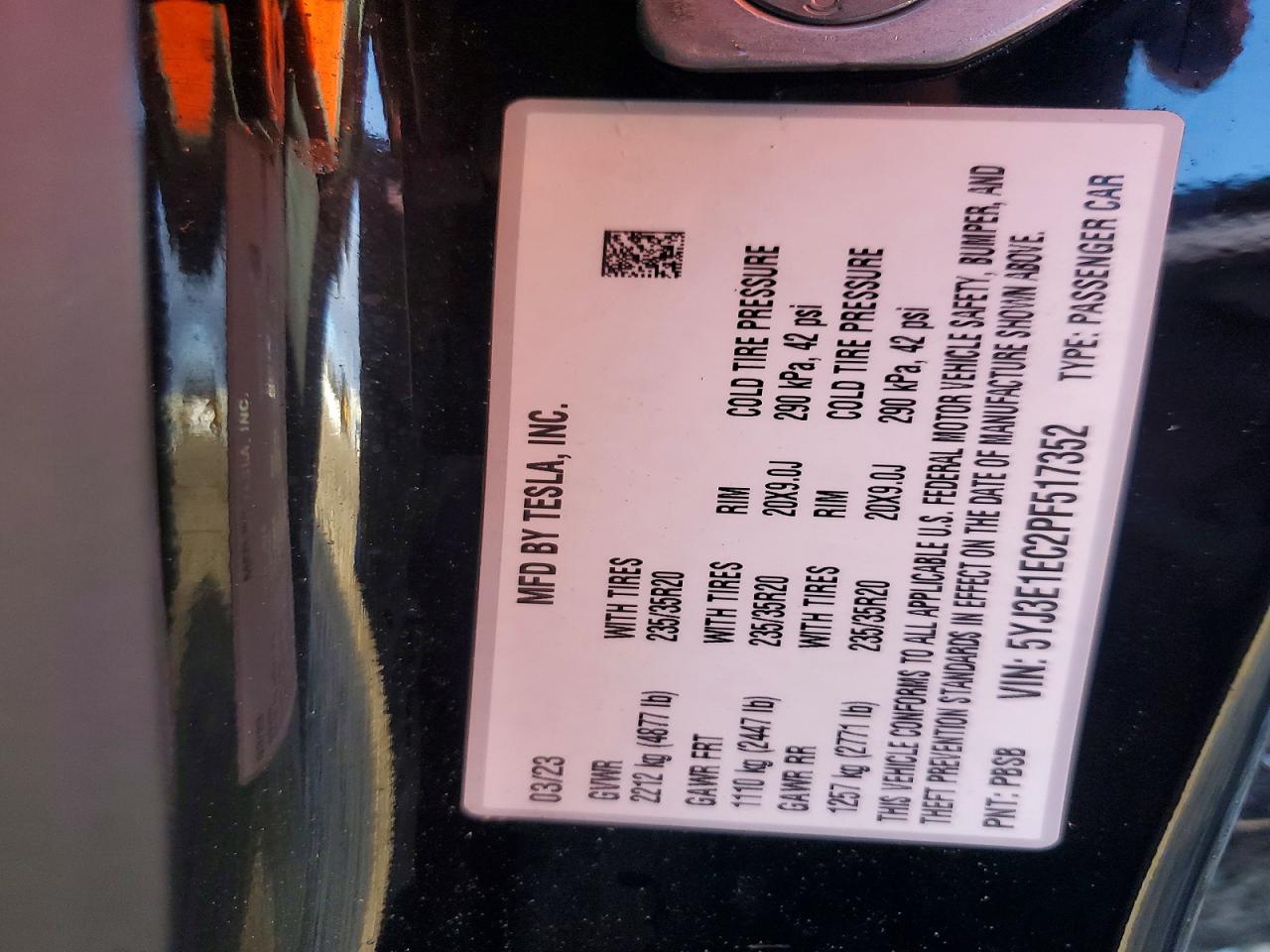 2023 TESLA MODEL 3 photo 12