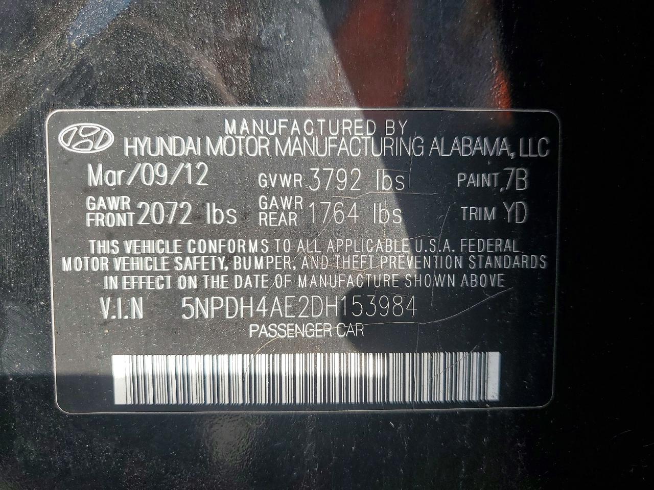 2013 HYUNDAI ELANTRA GLS photo 13