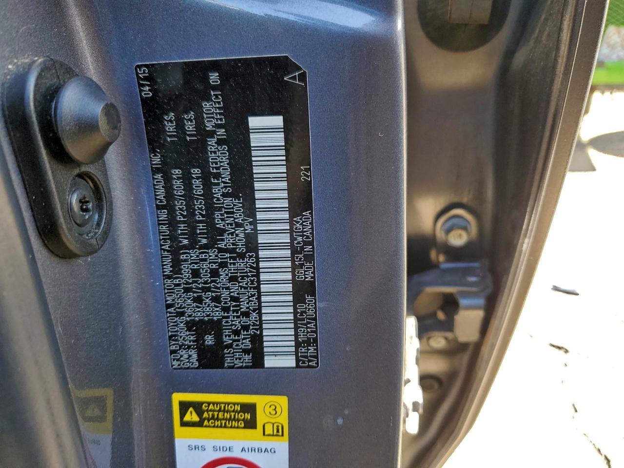 2015 LEXUS RX 350 BASE photo 13