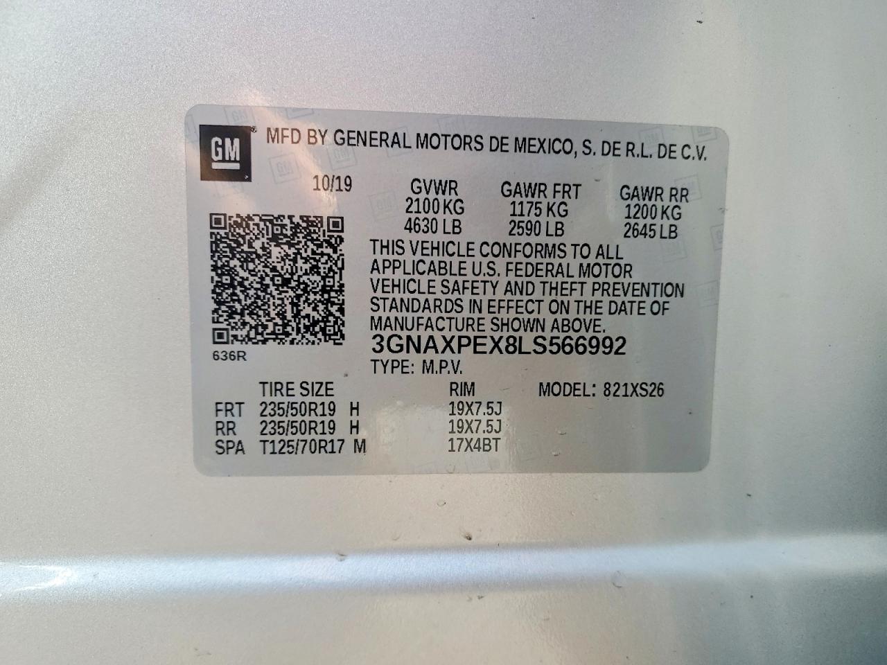 2020 CHEVROLET EQUINOX PREMIER photo 13