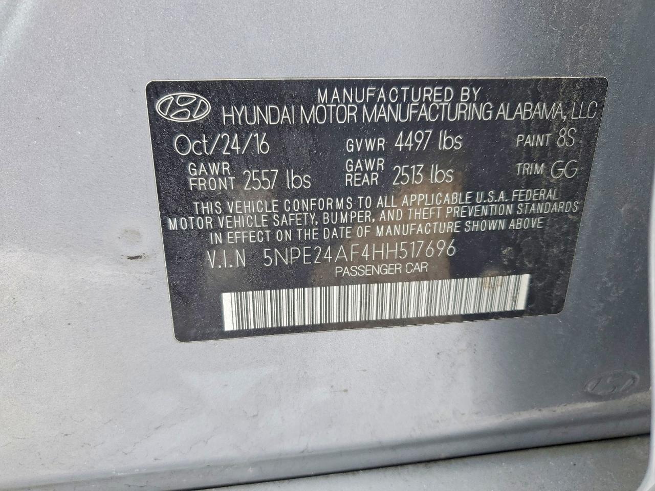 2017 HYUNDAI SONATA SE photo 12