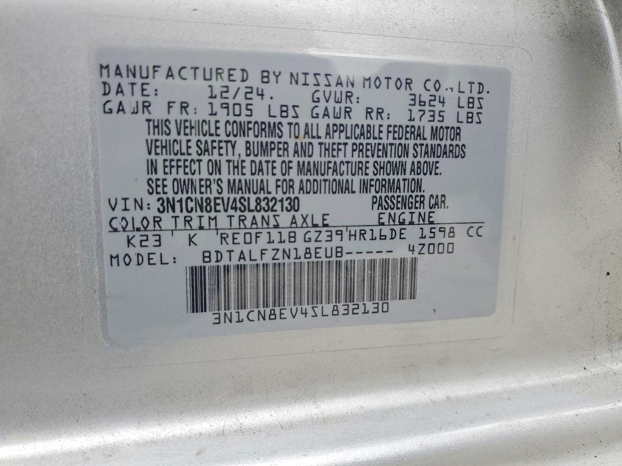2025 NISSAN VERSA SV photo 13