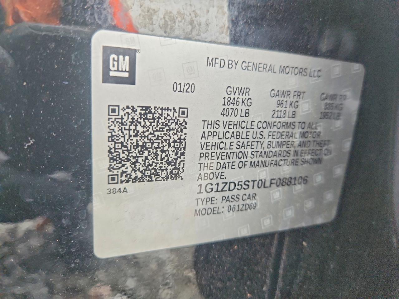 2020 CHEVROLET MALIBU LT photo 12