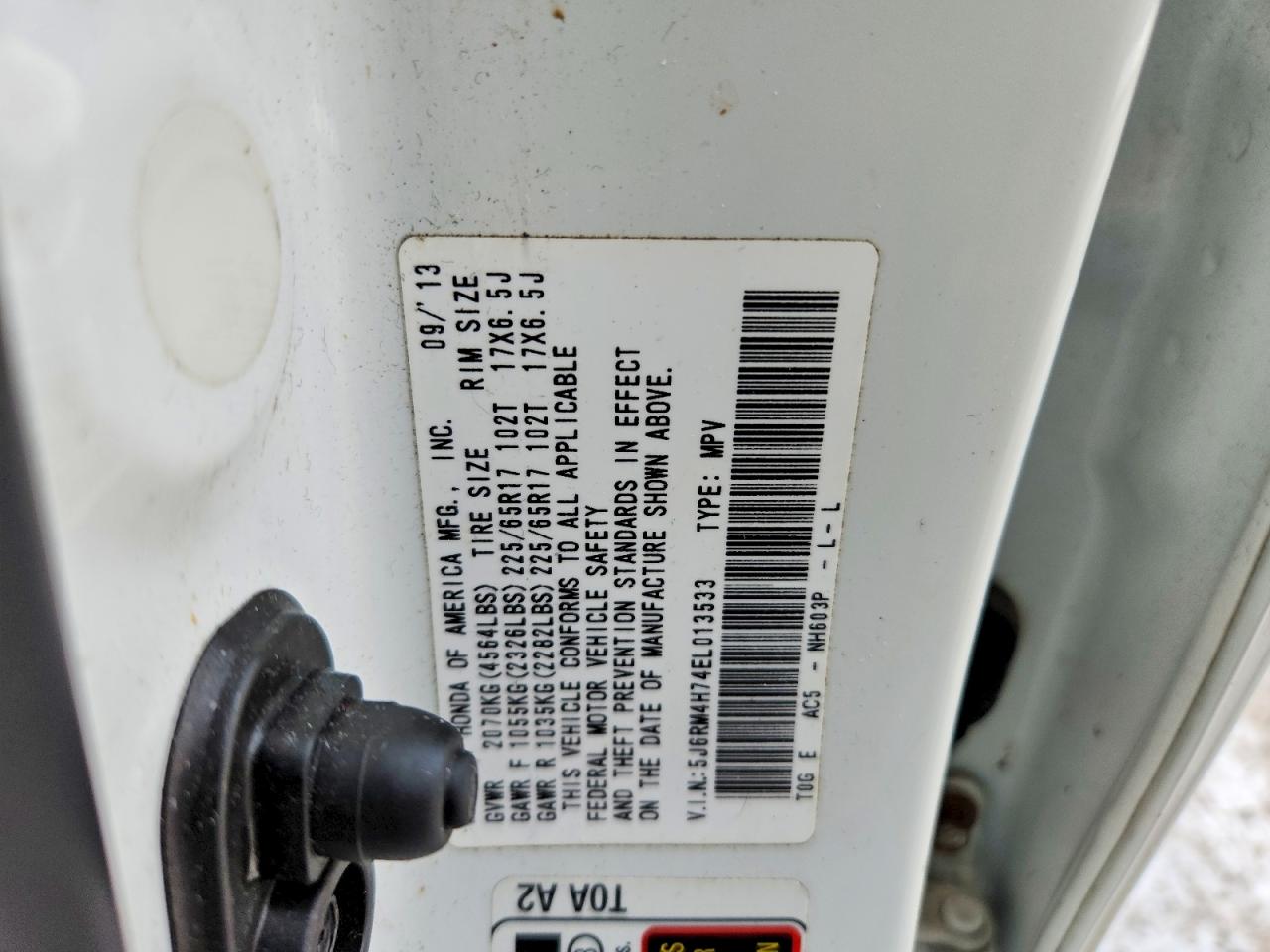 2014 HONDA CR-V EXL photo 14
