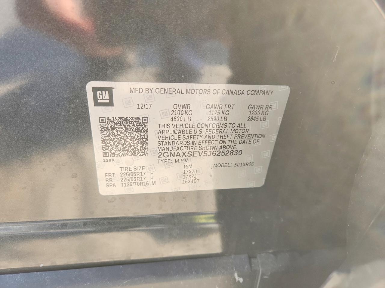 2018 CHEVROLET EQUINOX LT photo 14