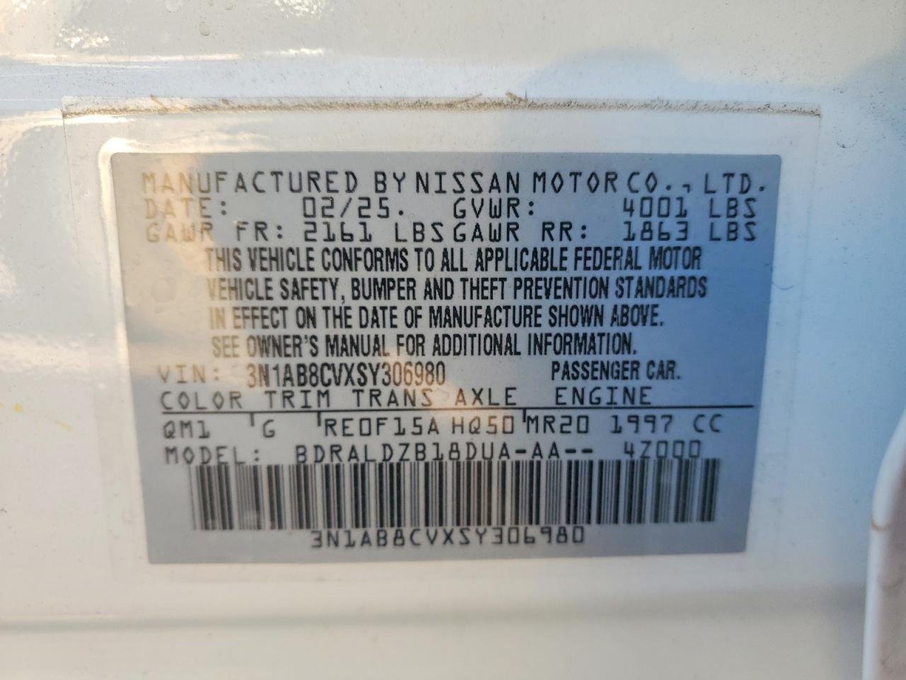 2025 NISSAN SENTRA SV photo 12