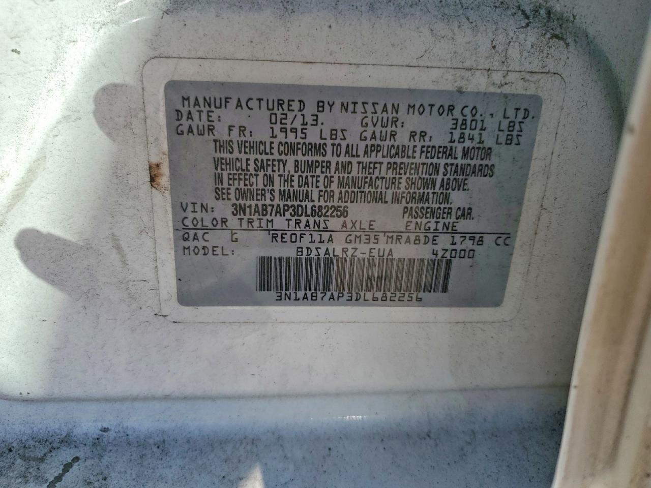 2013 NISSAN SENTRA S photo 12