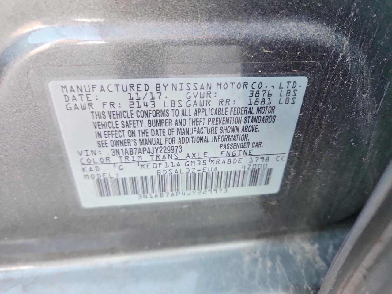 2018 NISSAN SENTRA S photo 12