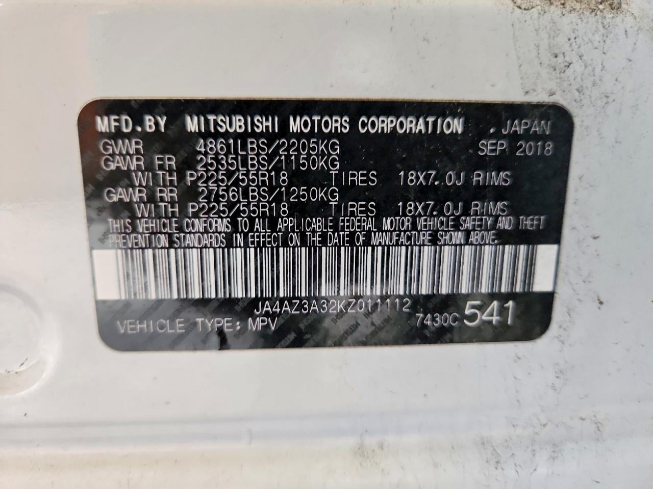 2019 MITSUBISHI OUTLANDER SE photo 13