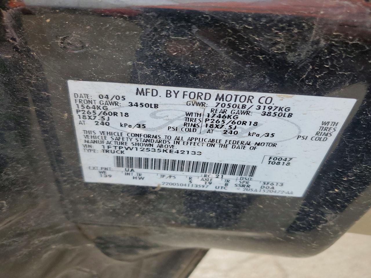 2005 FORD F150 SUPERCREW photo 12