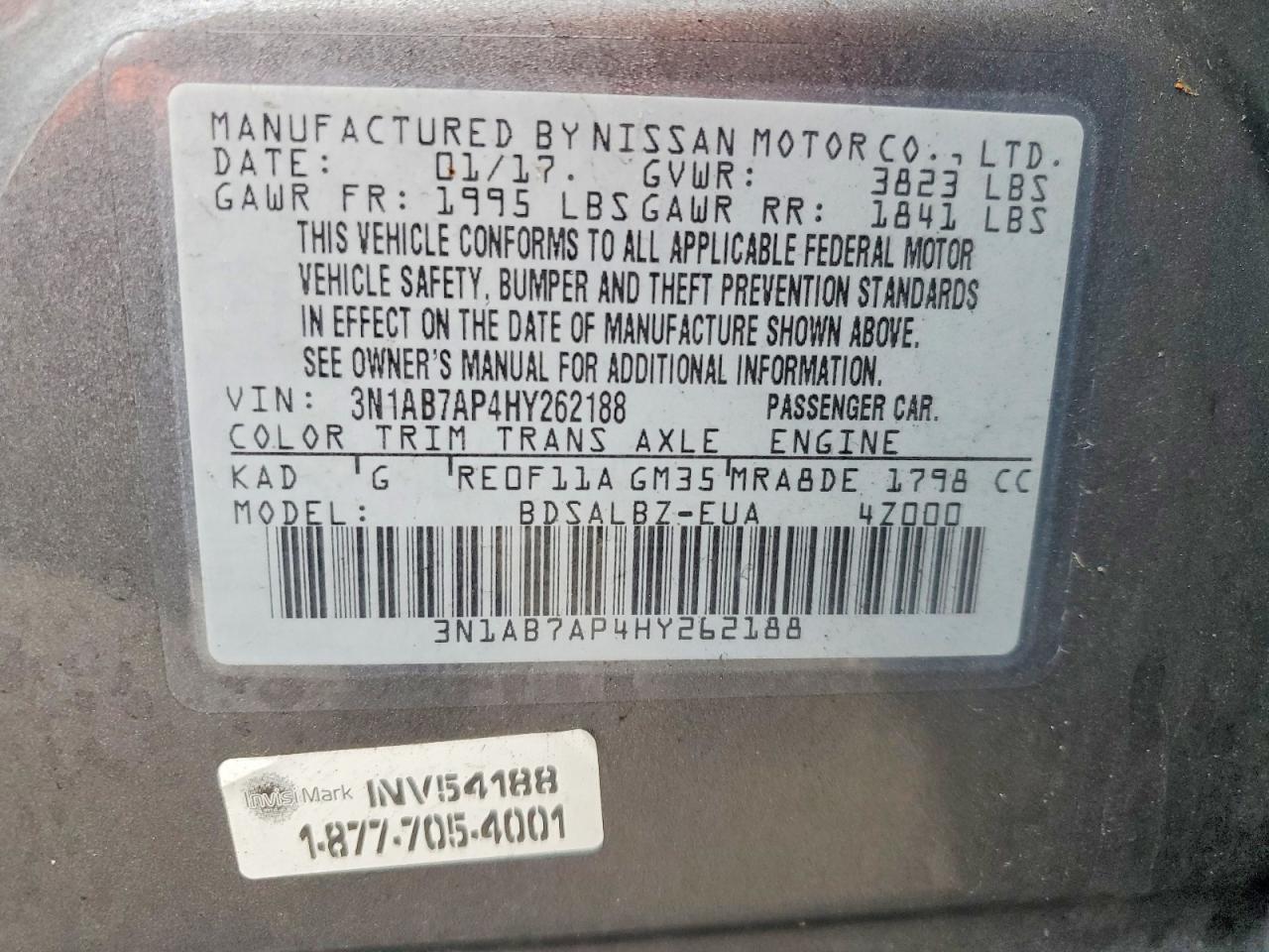 2017 NISSAN SENTRA S photo 13