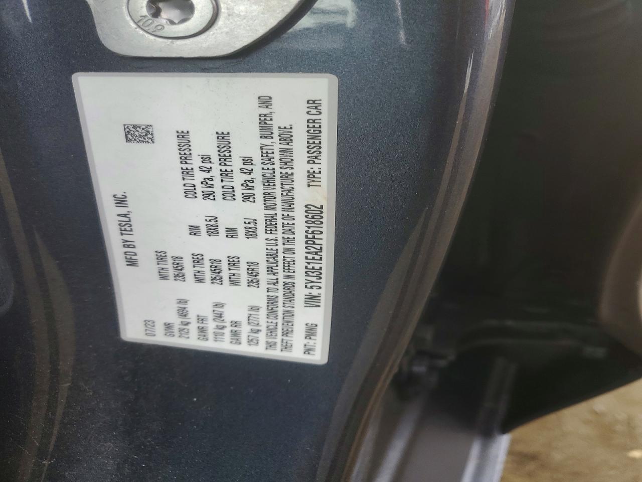 2023 TESLA MODEL 3 photo 12