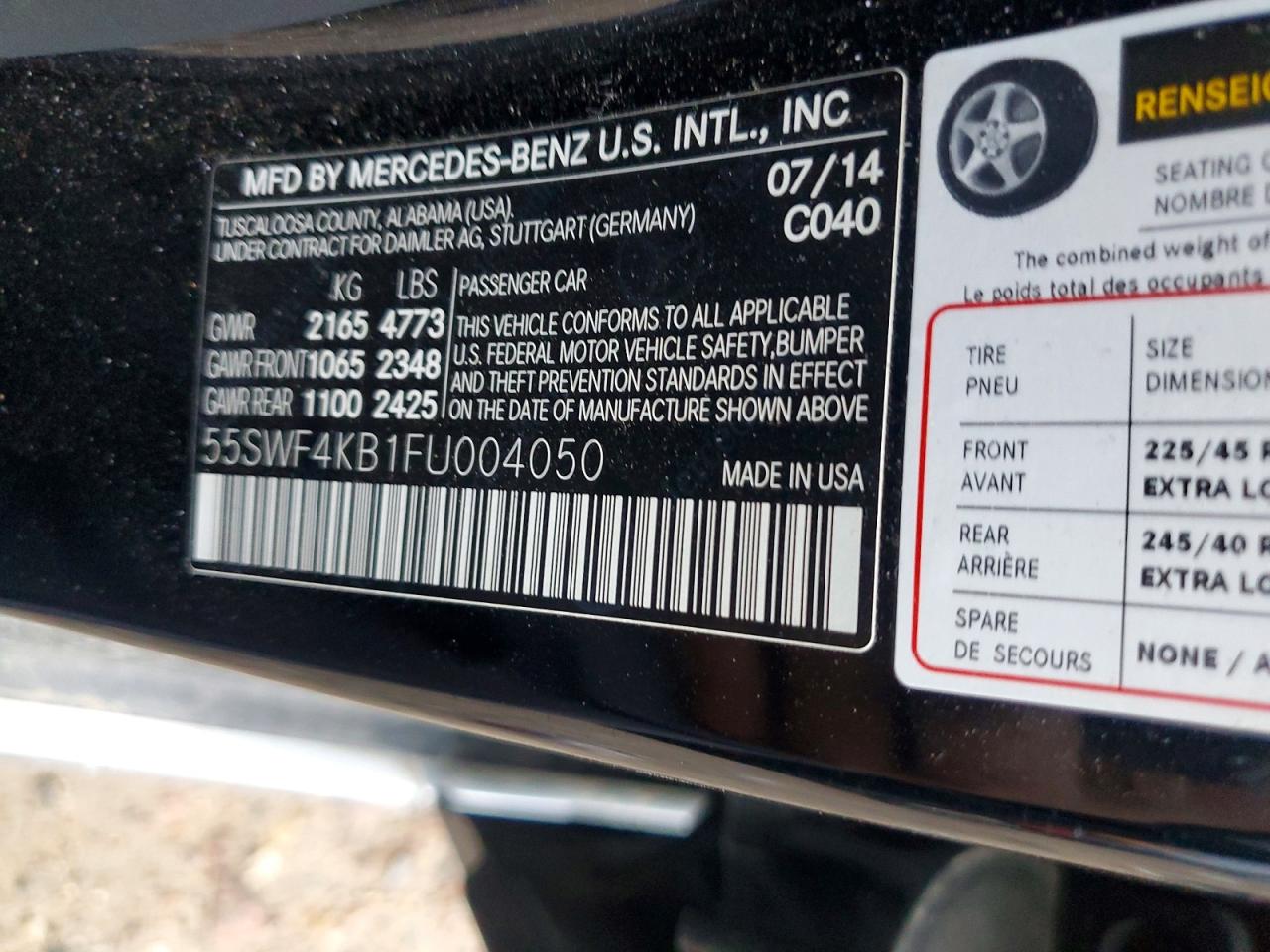 2015 MERCEDES-BENZ C 300 4MATIC photo 12