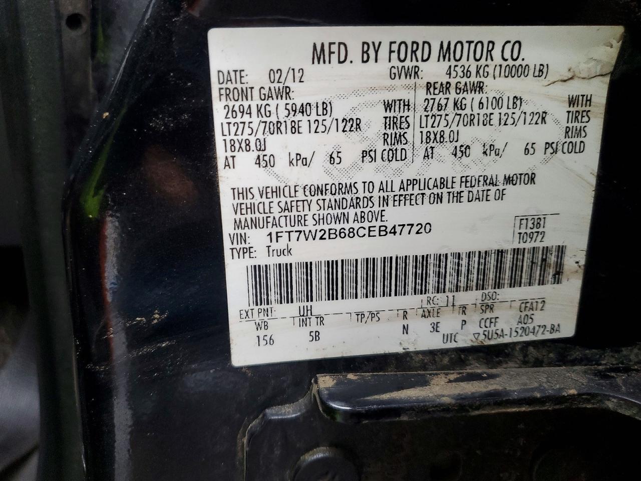 2012 FORD F250 SUPER DUTY photo 13