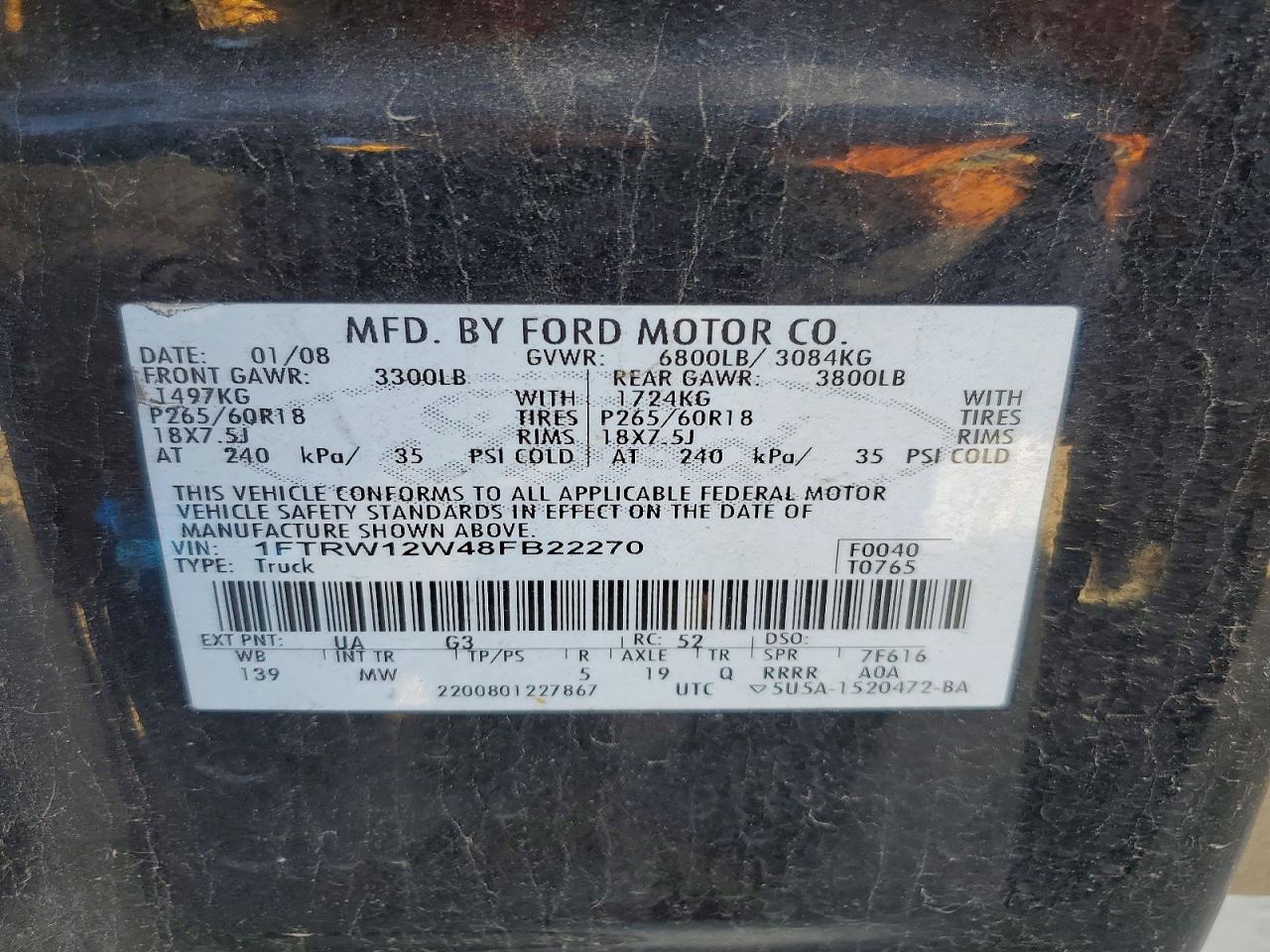 2008 FORD F150 SUPERCREW photo 12