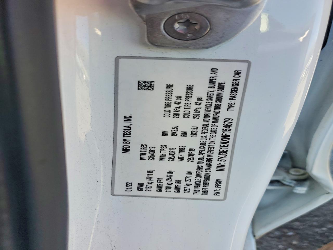 2022 TESLA MODEL 3 photo 12