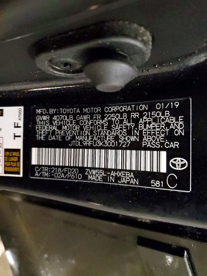 2019 TOYOTA PRIUS photo 12