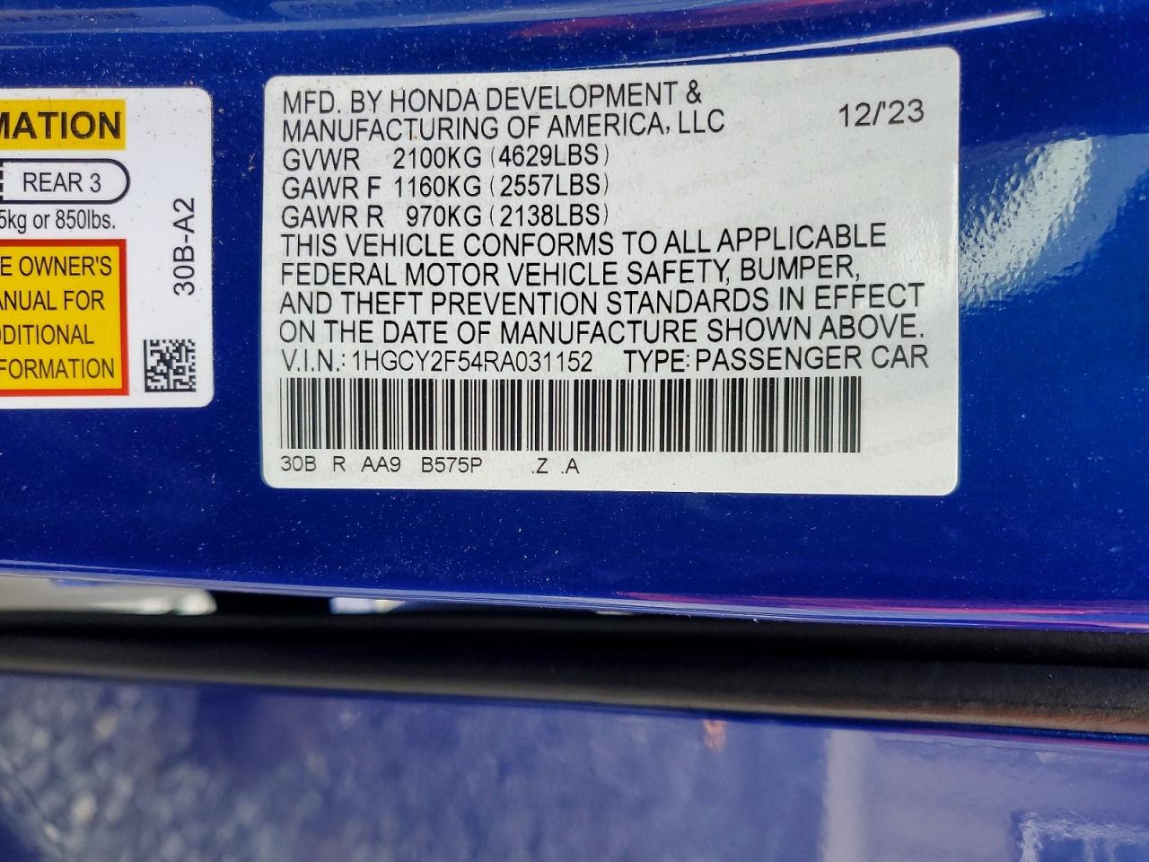 2024 HONDA ACCORD HYBRID SPORT photo 13