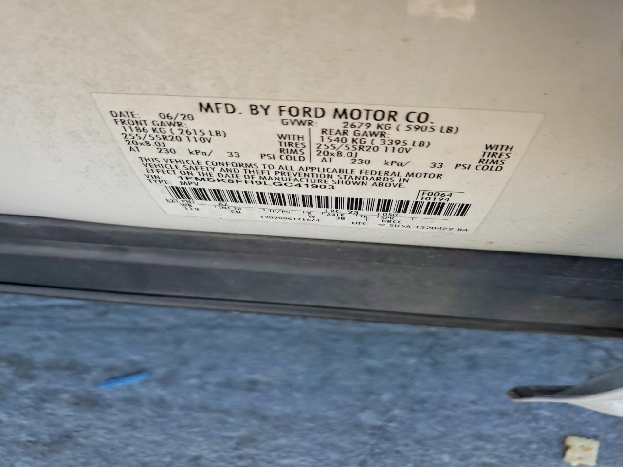 2020 FORD EXPLORER LIMITED photo 13
