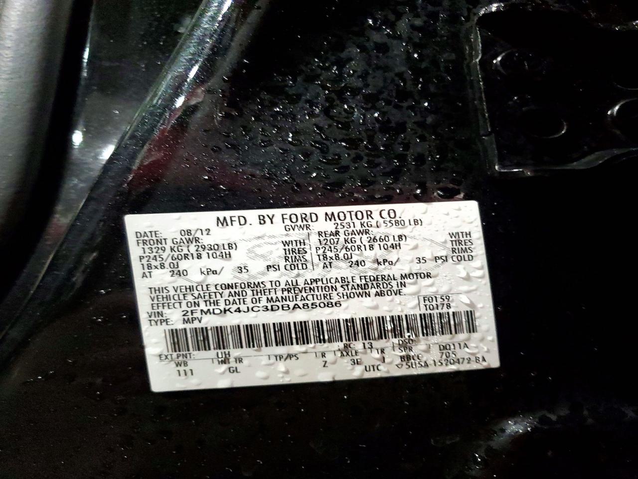 2013 FORD EDGE SEL photo 14