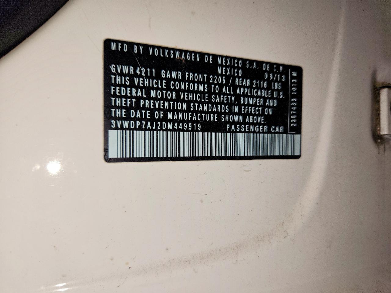 2013 VOLKSWAGEN JETTA SE photo 12