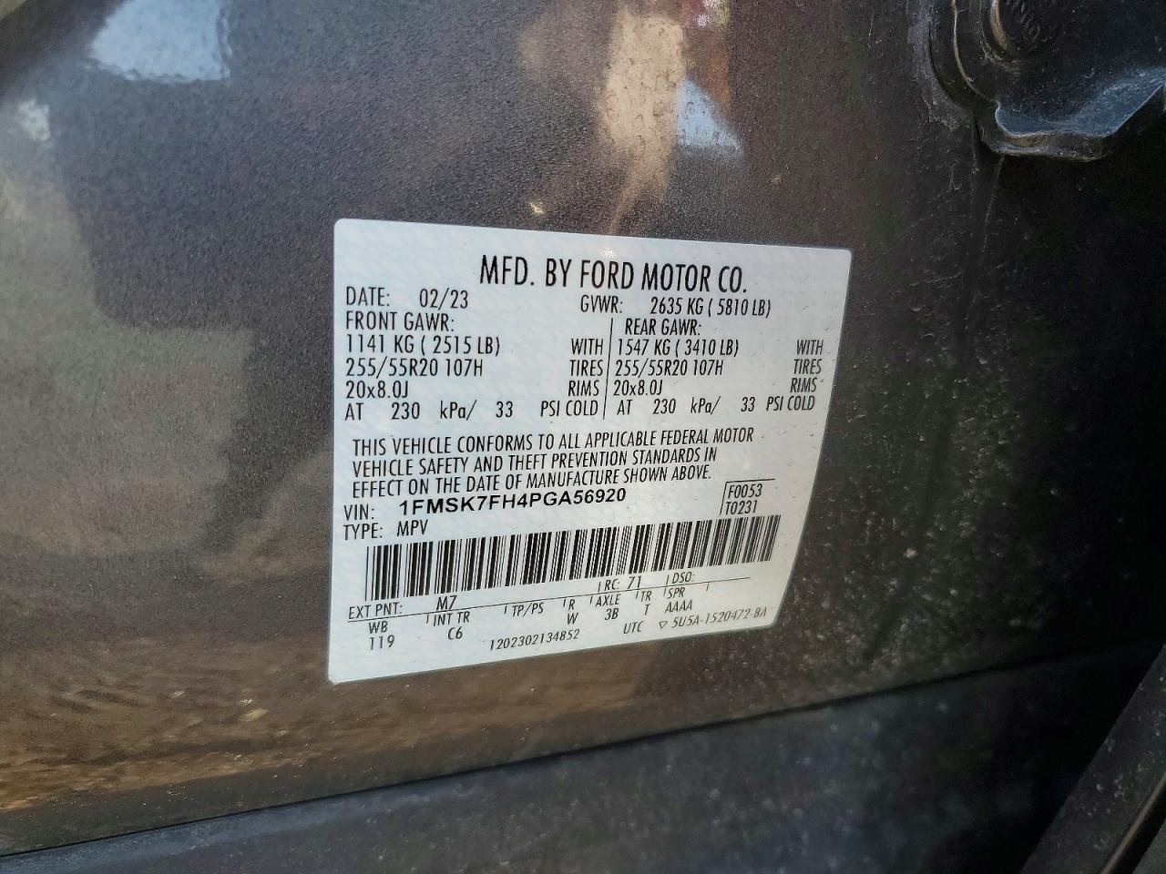 2023 FORD EXPLORER LIMITED photo 13