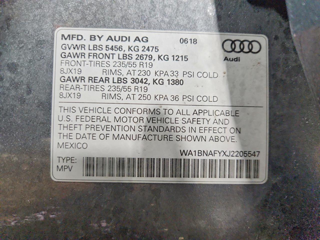 2018 AUDI Q5 PREMIUM PLUS photo 13