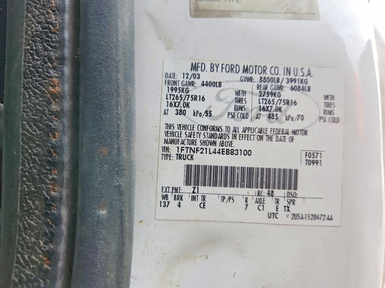 2004 FORD F250 SUPER DUTY photo 12