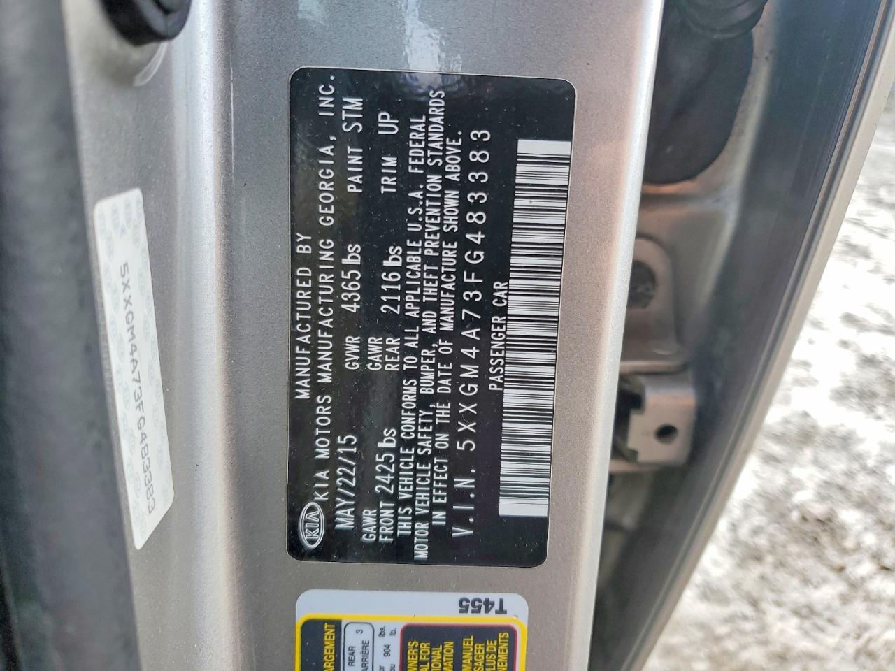 2015 KIA OPTIMA LX photo 12