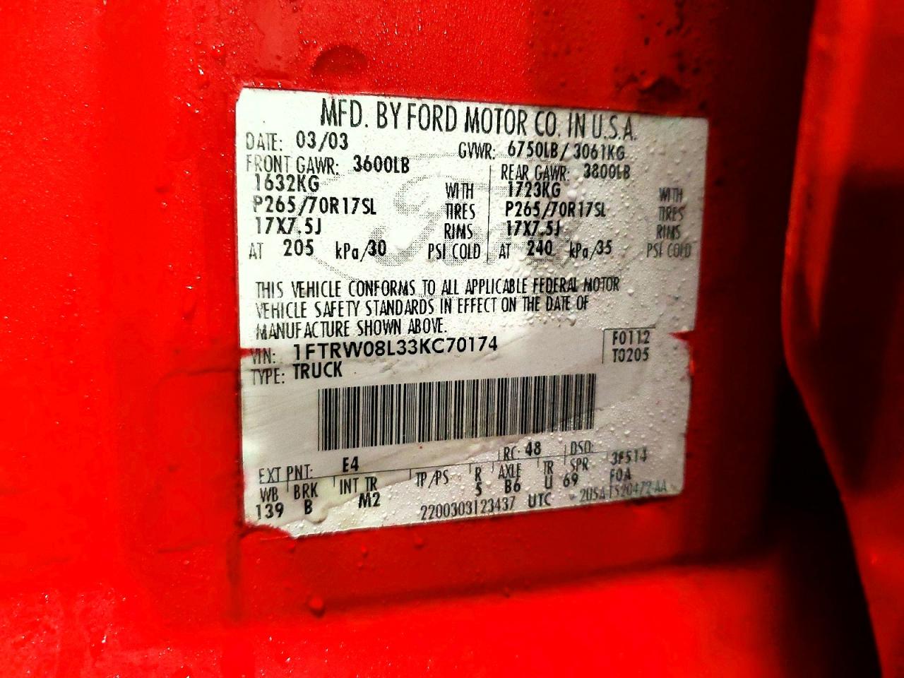 2003 FORD F150 SUPERCREW photo 12