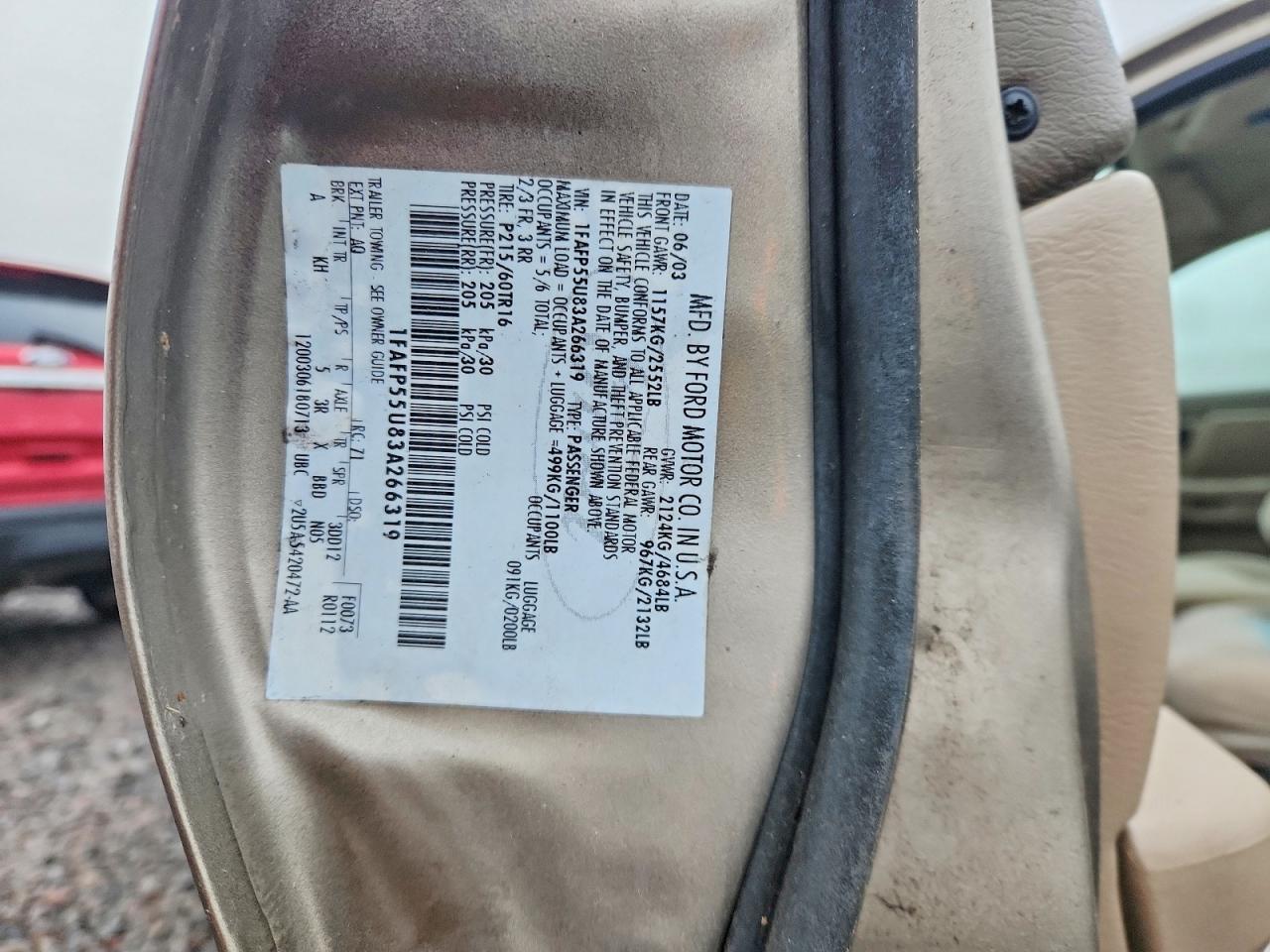 2003 FORD TAURUS SES photo 12