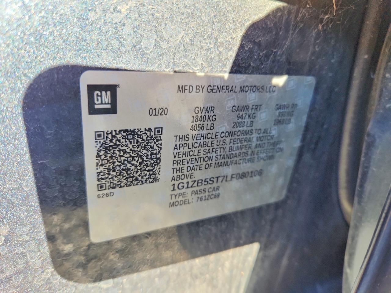 2020 CHEVROLET MALIBU LS photo 12