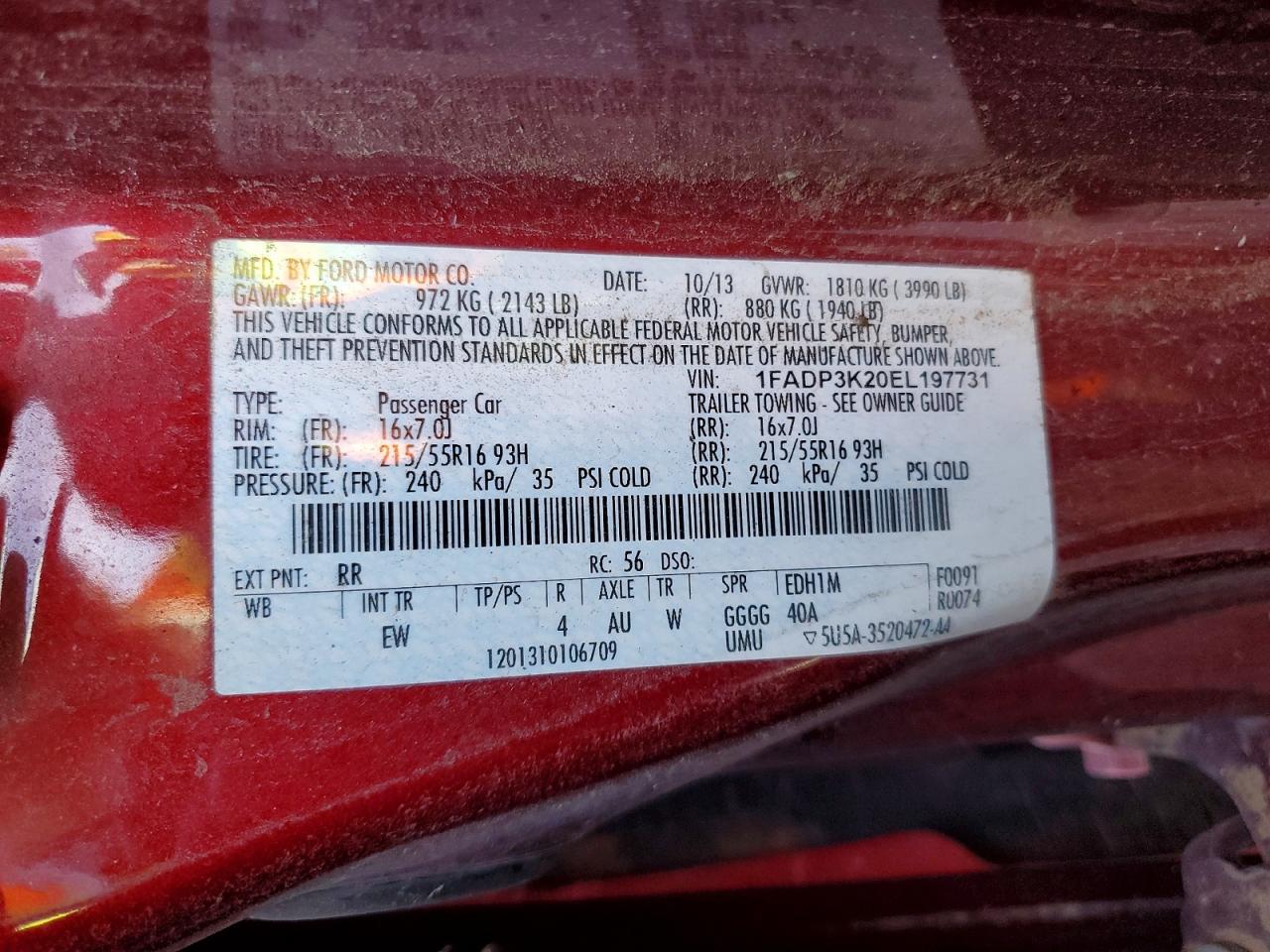 2014 FORD FOCUS SE photo 12