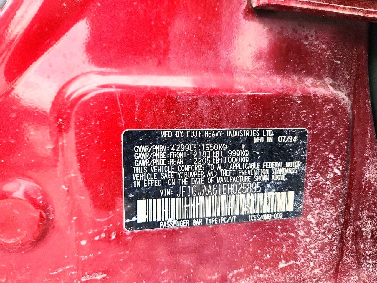 2014 SUBARU IMPREZA photo 13