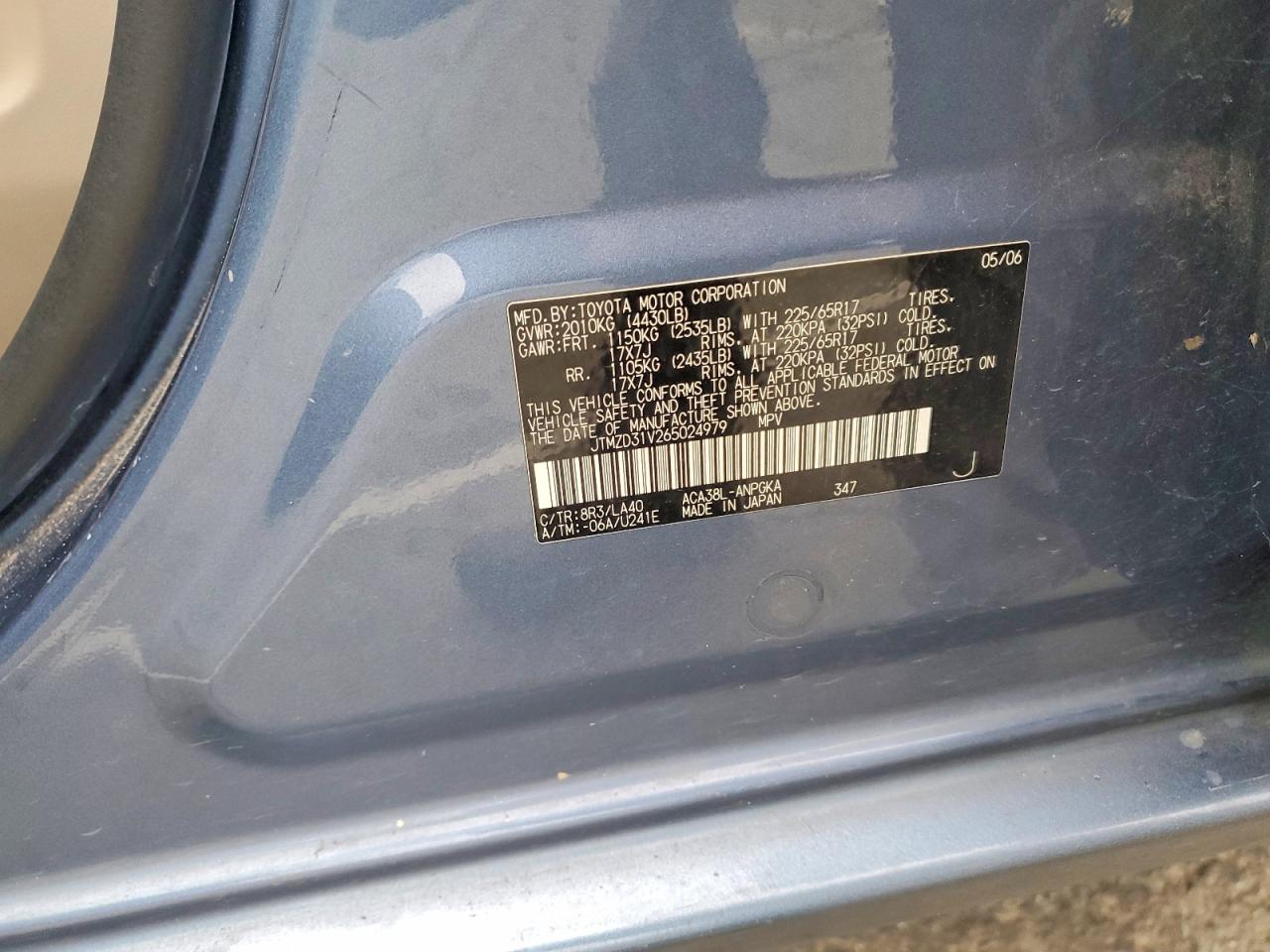 2006 TOYOTA RAV4 LIMITED photo 12