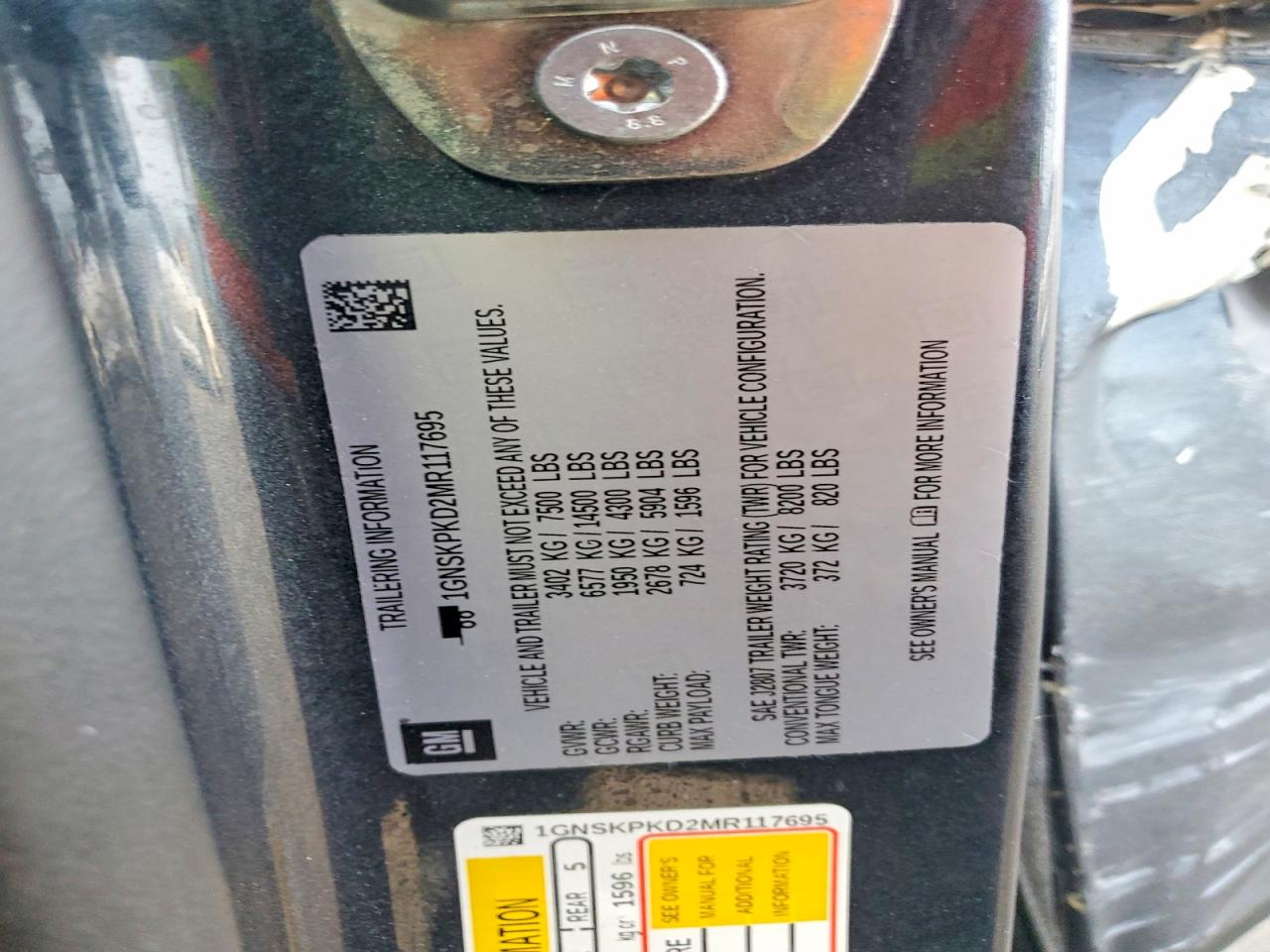 2021 CHEVROLET TAHOE K1500 Z71 photo 12