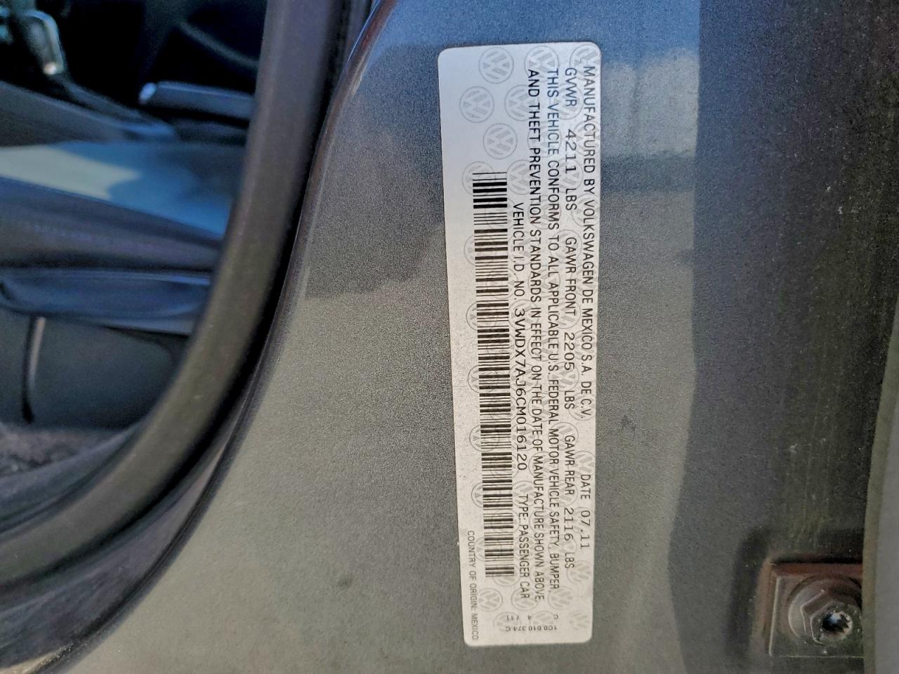 2012 VOLKSWAGEN JETTA SE photo 12