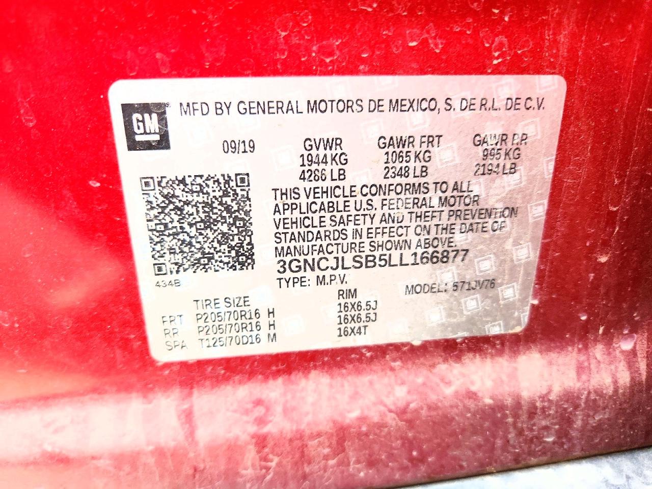 2020 CHEVROLET TRAX 1LT photo 13
