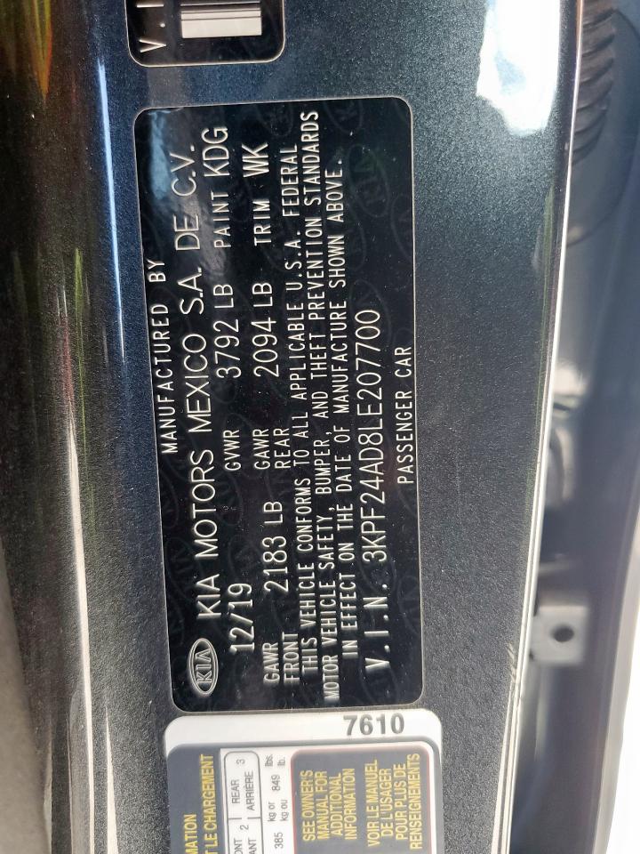 2020 KIA FORTE FE photo 12