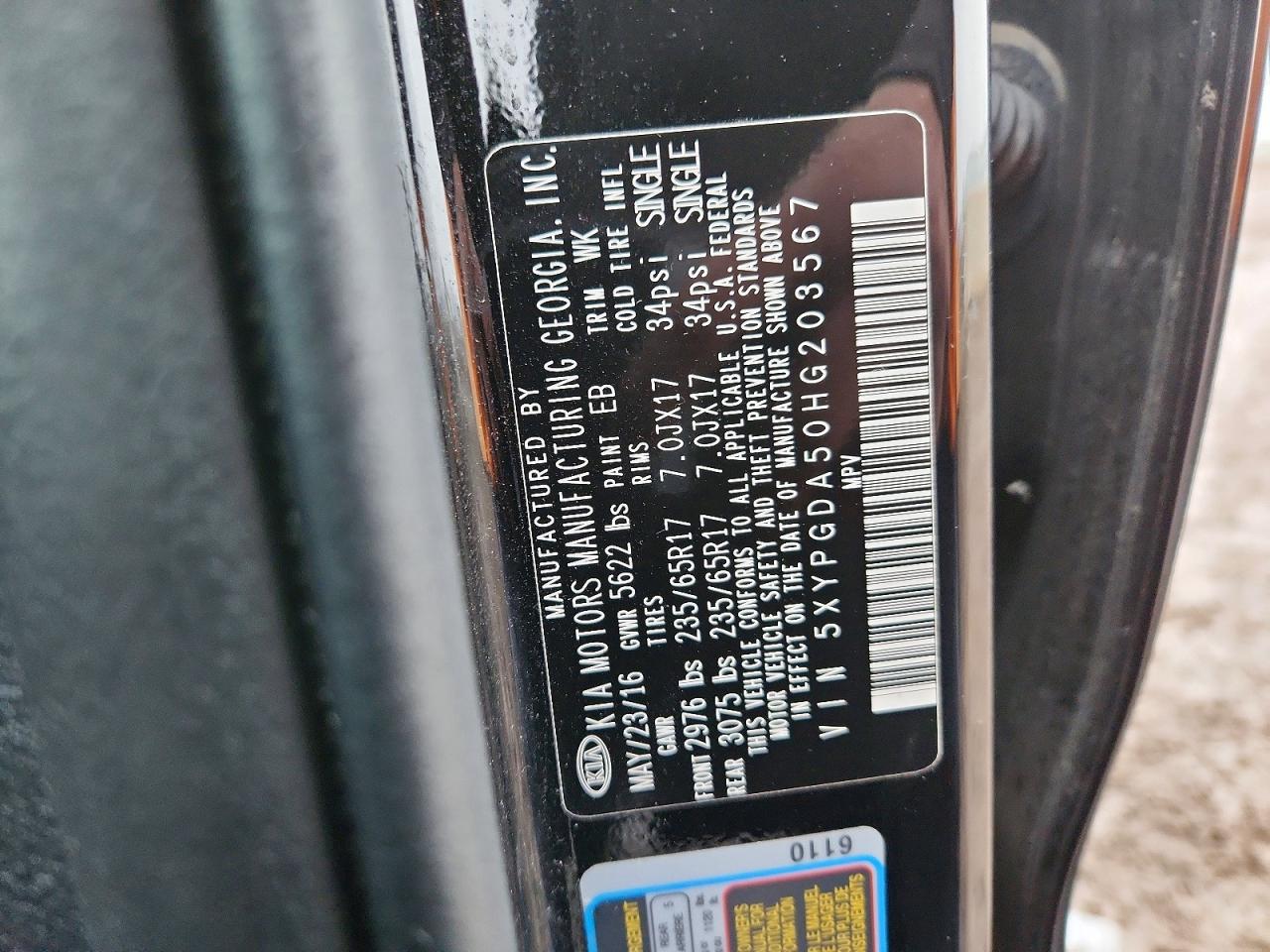 2017 KIA SORENTO LX photo 13