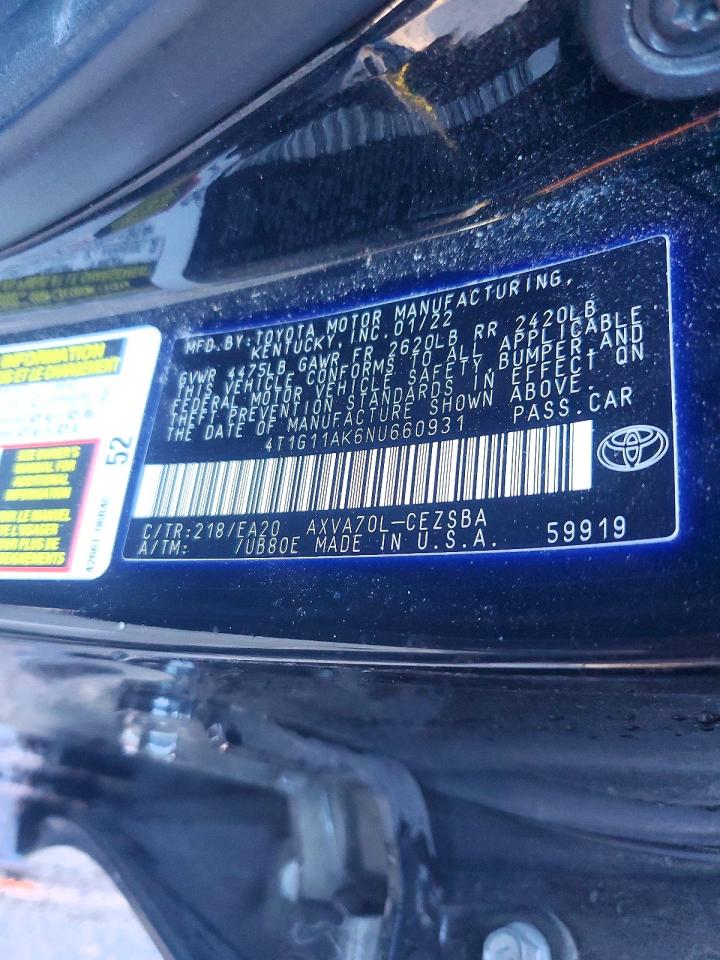 2022 TOYOTA CAMRY SE photo 13