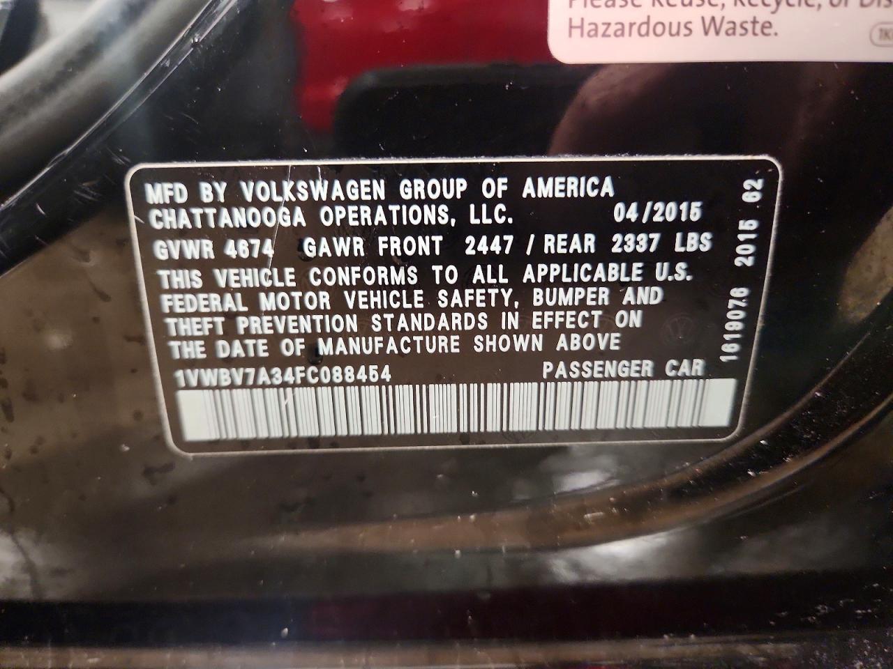 2015 VOLKSWAGEN PASSAT SE photo 12